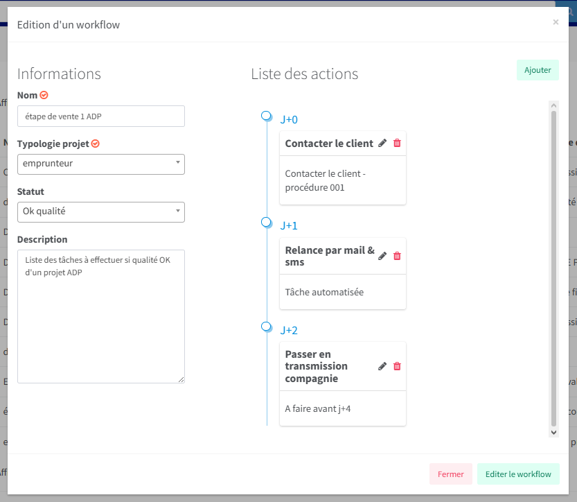 Workflows mockup